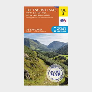 Orange Ordnance Survey Explorer Active OL5 The English Lakes - North Eastern Area Map With Digital Version