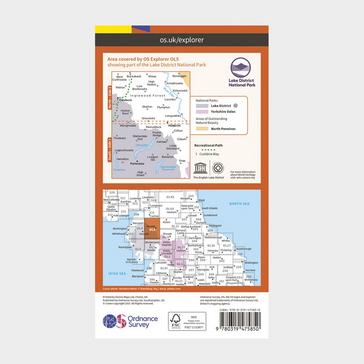 Orange Ordnance Survey Explorer Active OL5 The English Lakes - North Eastern Area Map With Digital Version