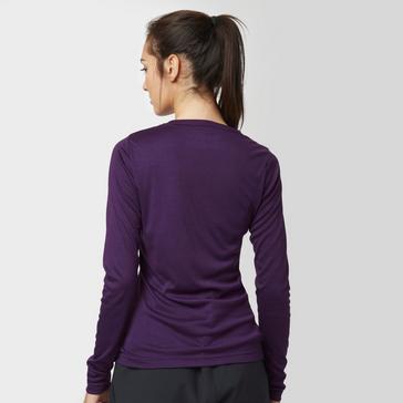 Purple Peter Storm Womens Long Sleeved Thermal Crew Neck Top Purple