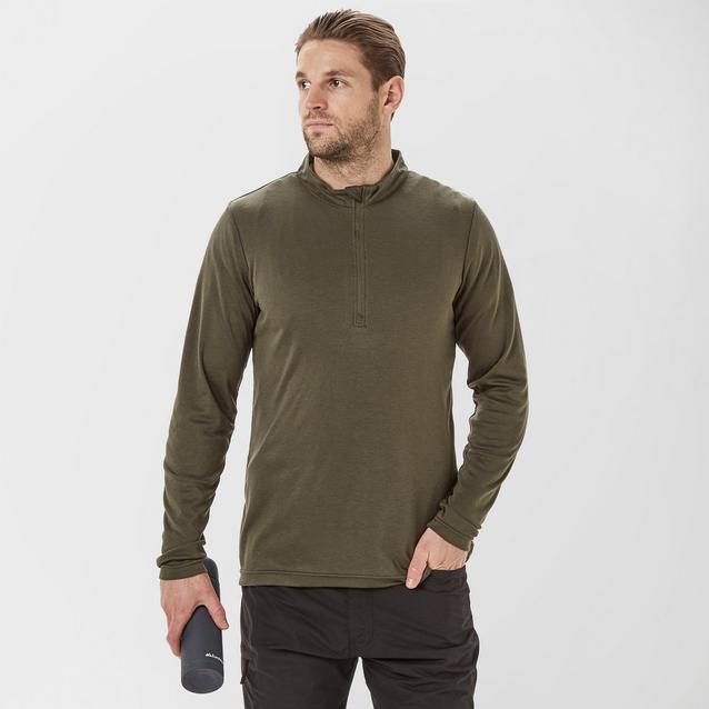 Khaki Peter Storm Men's Long Sleeve Zip Neck Thermal T-Shirt image 1