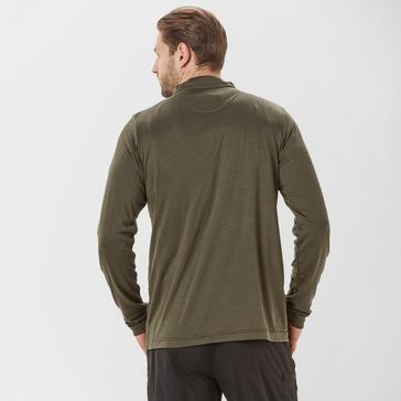 Green Peter Storm Men's Long Sleeve Zip Neck Thermal T-Shirt
