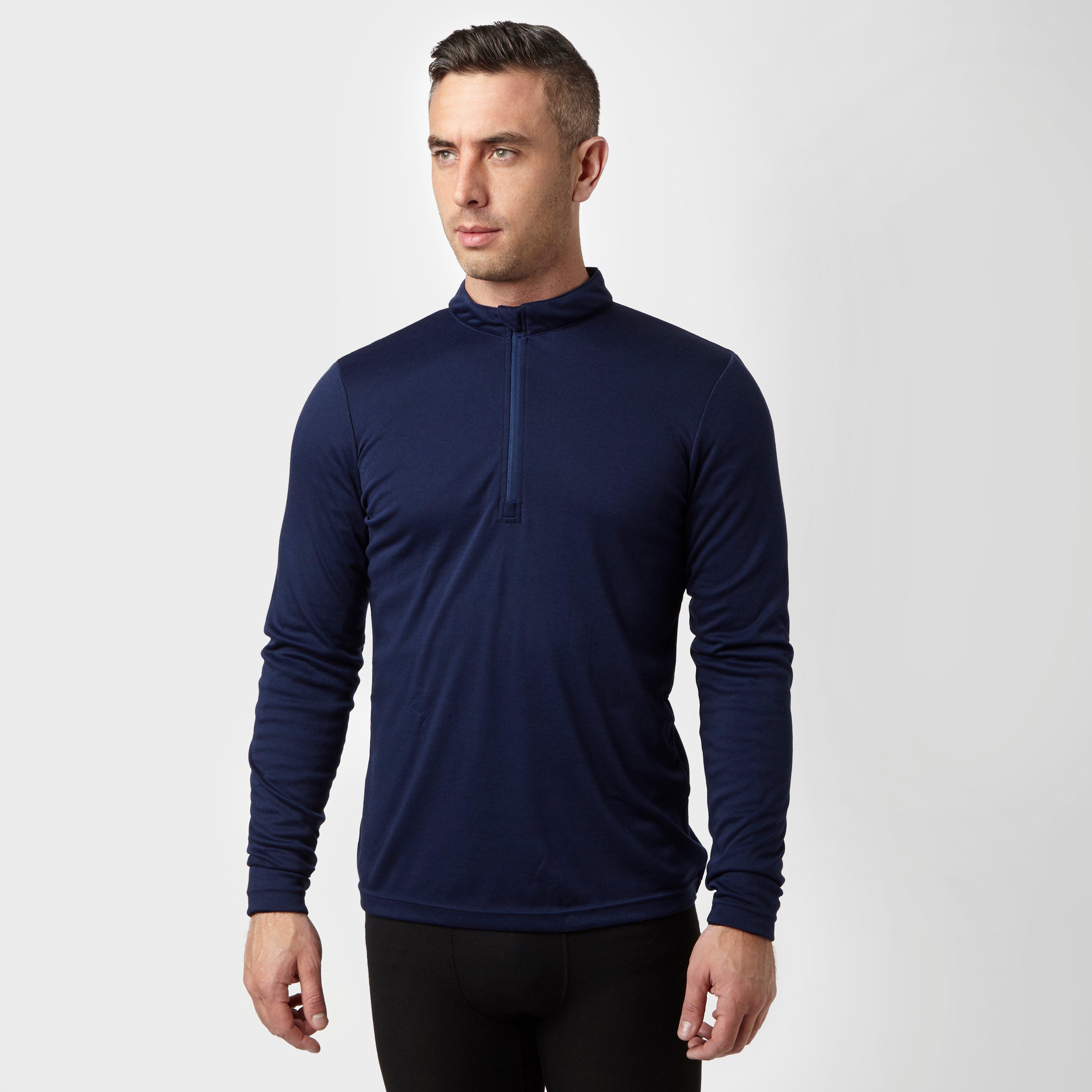 Image of Peter Storm Men's Long Sleeve Thermal Zip Baselayer - Navy/Nvy, Navy/NVY