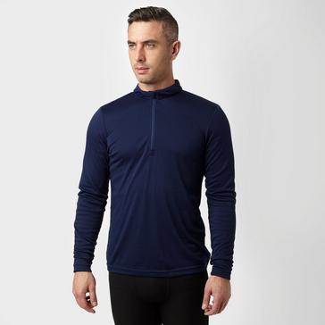 Navy Peter Storm Men's Long Sleeve Zip Neck Thermal T-Shirt