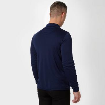 Navy Peter Storm Men's Long Sleeve Zip Neck Thermal T-Shirt