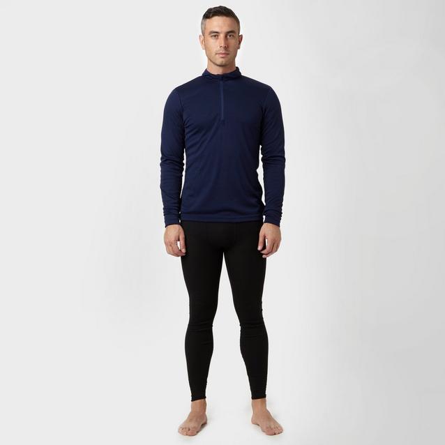 Navy Peter Storm Men's Long Sleeve Zip Neck Thermal TShirt