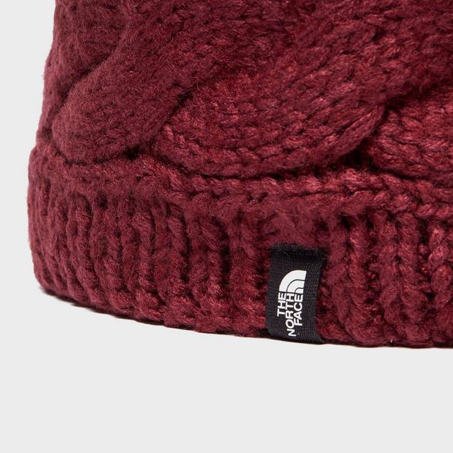 North face women's sale triple cable pom beanie