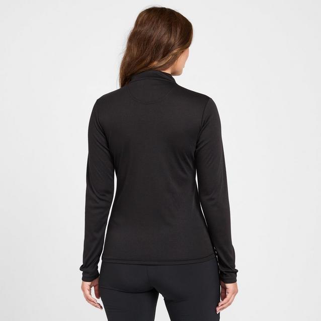 Women's Long Sleeve Zip Neck Thermal T-Shirt