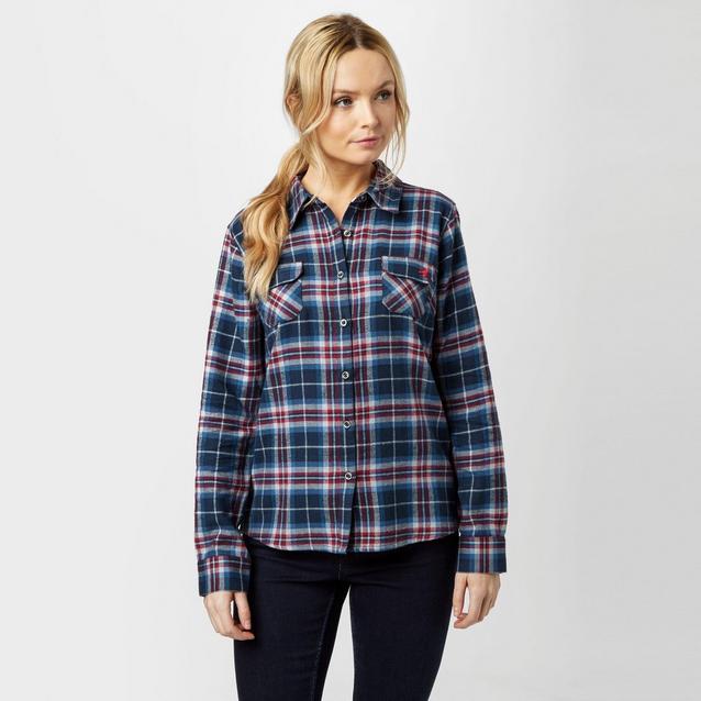 Navy Brakeburn Women’s Check Flannel Shirt image 1