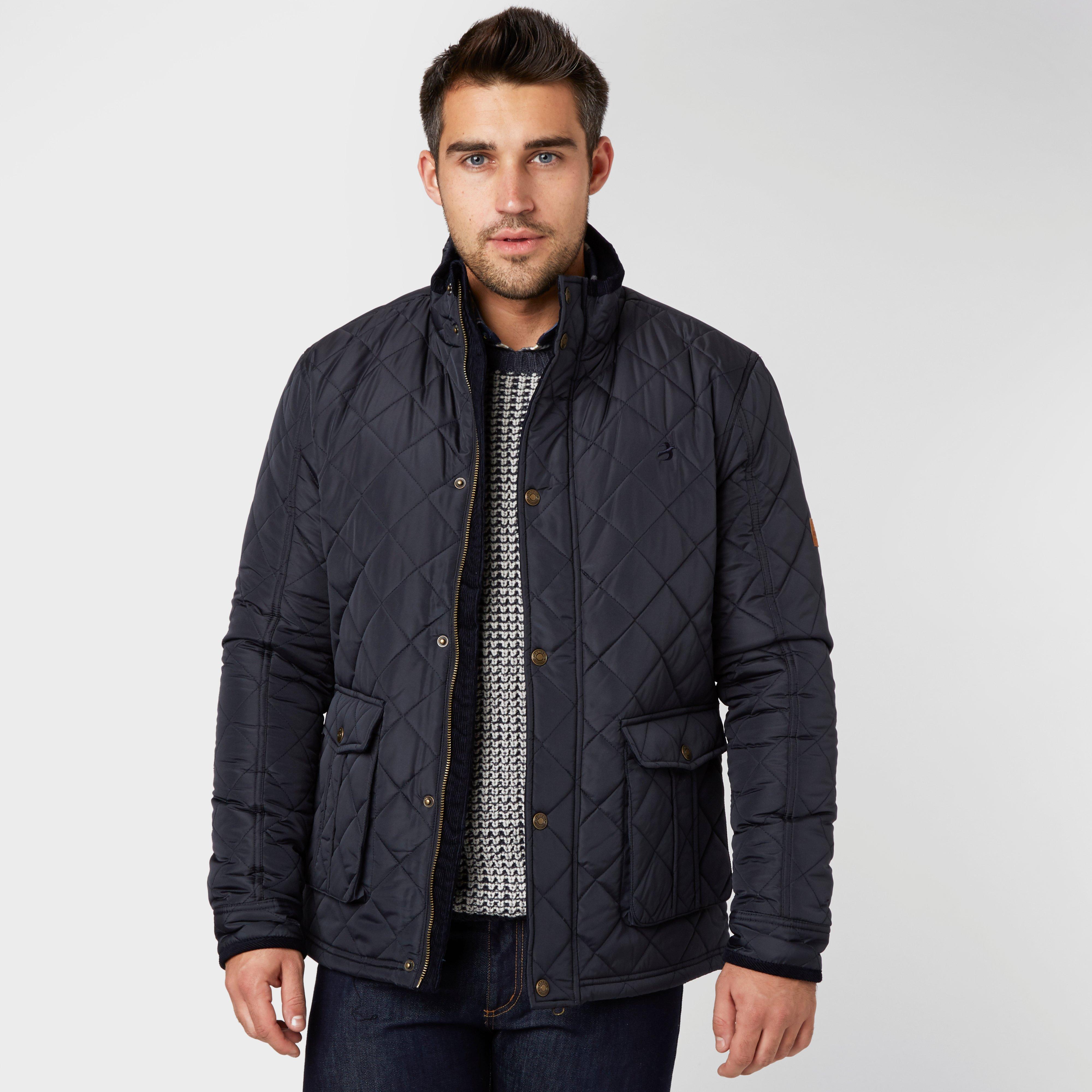 Men's Jacket Stand Collar Diamond Quilted Bomber Coat