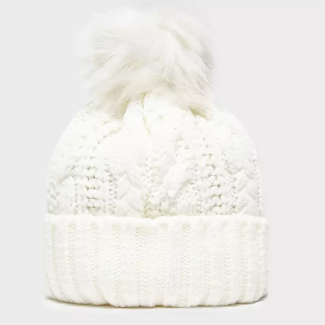 White Peter Storm Women's Daisy Cable Knit Hat