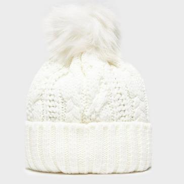 White Peter Storm Women's Daisy Cable Knit Hat