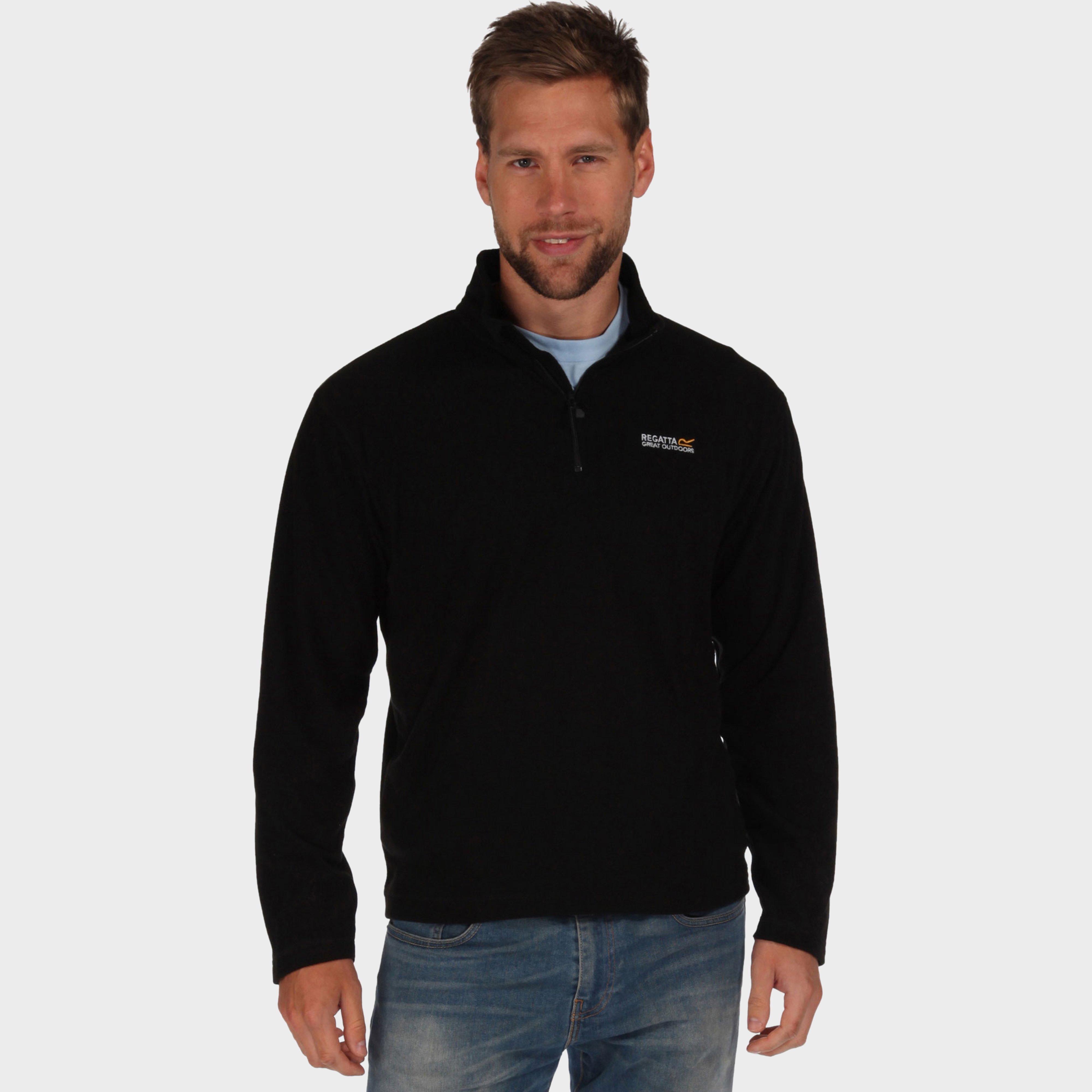 Regatta Regatta Mens Thompson Half Zip Fleece - Black, Black Regatta Regatta Mens Thompson Half Zip Fleece - Black, Black
