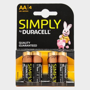Multi Duracell Simply AA Batteries - 4 pack