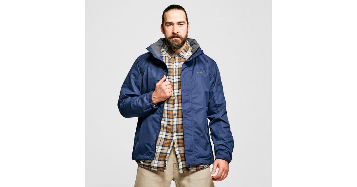 Peter Storm Men's Downpour 2-Layer Waterproof Jacket with Rollaway Hood