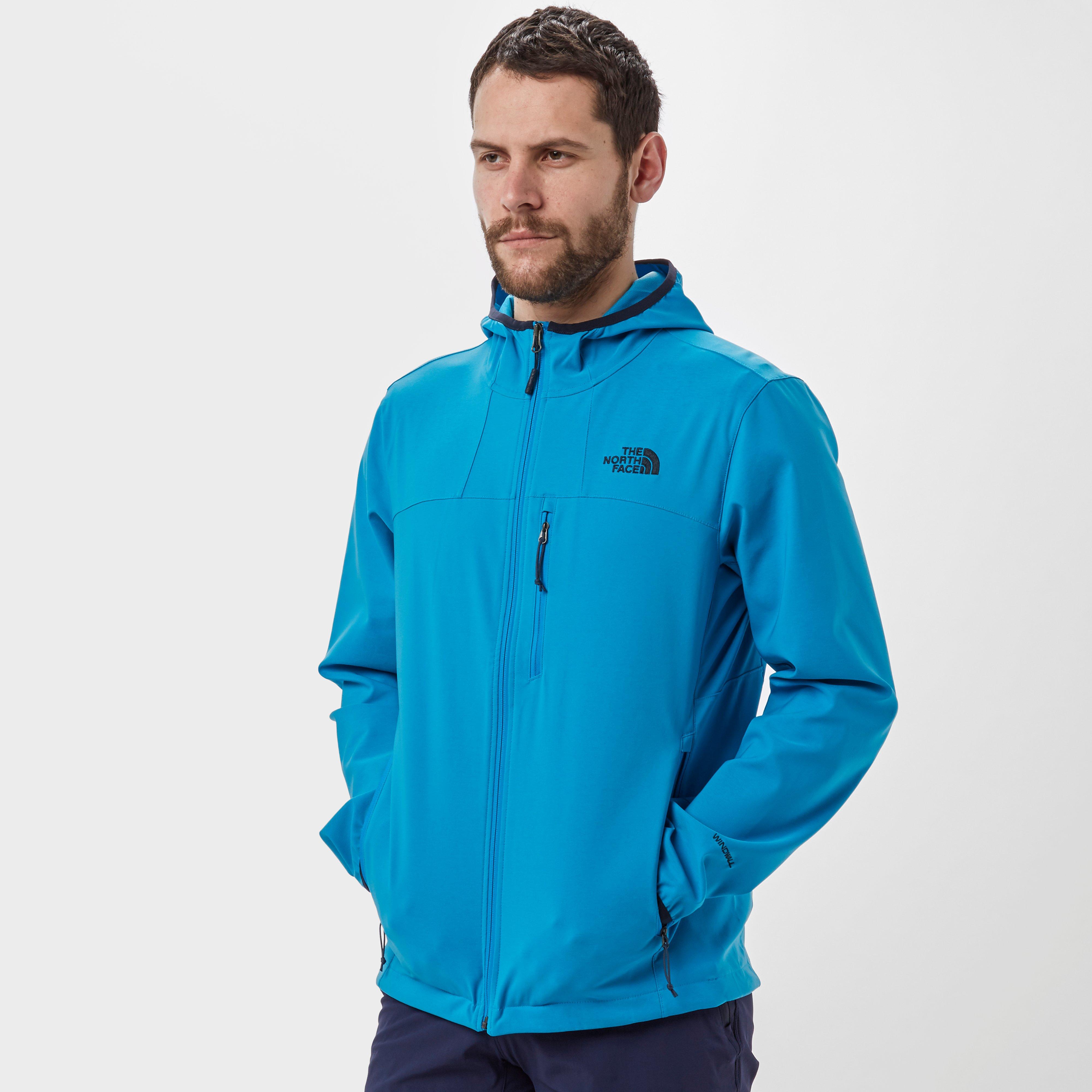 The North Face Men's Nimble Hooded Softshell Jacket - Blue, Blue Review ...