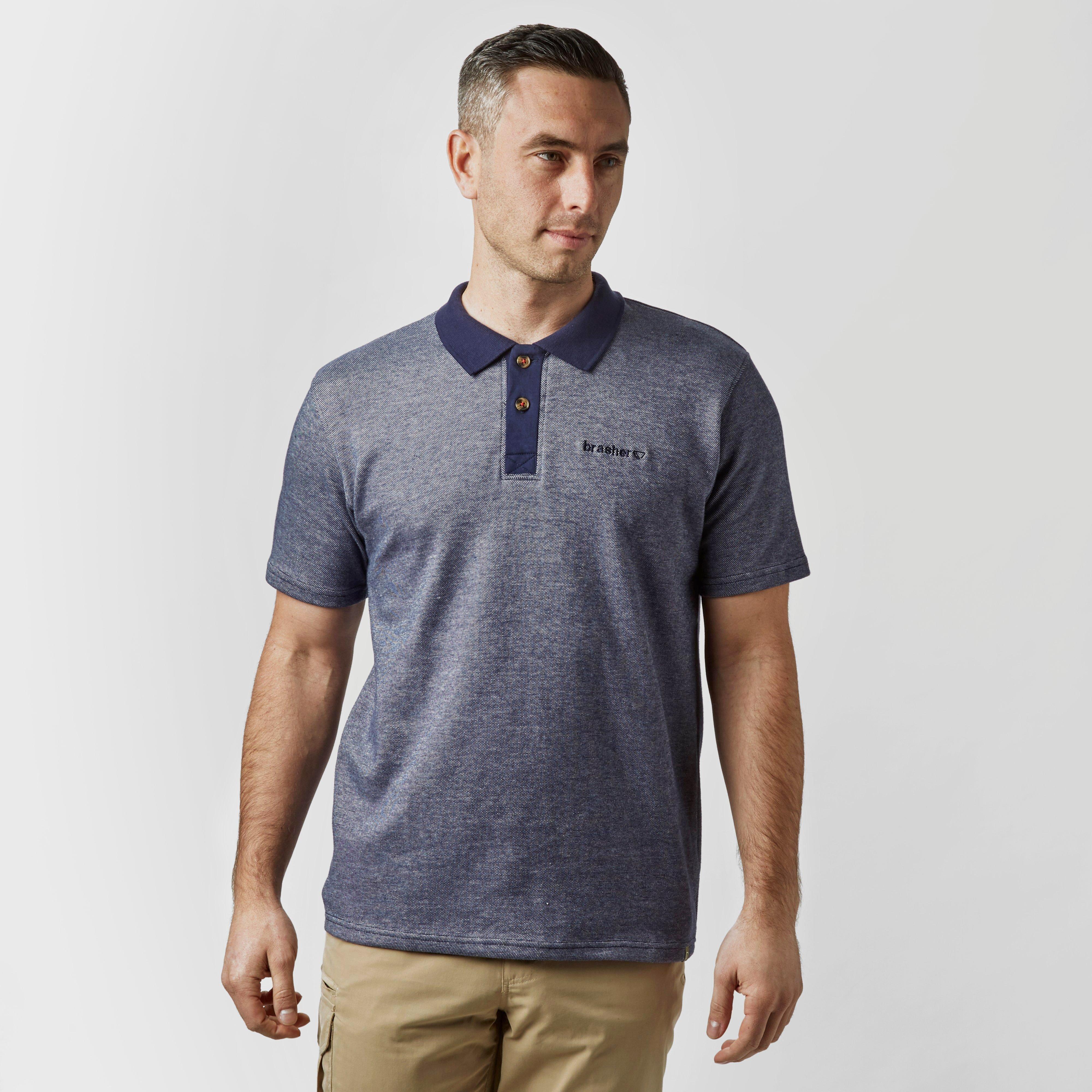 New Brasher Men’s Robinson Stripe Short Sleeve Polo Shirt 