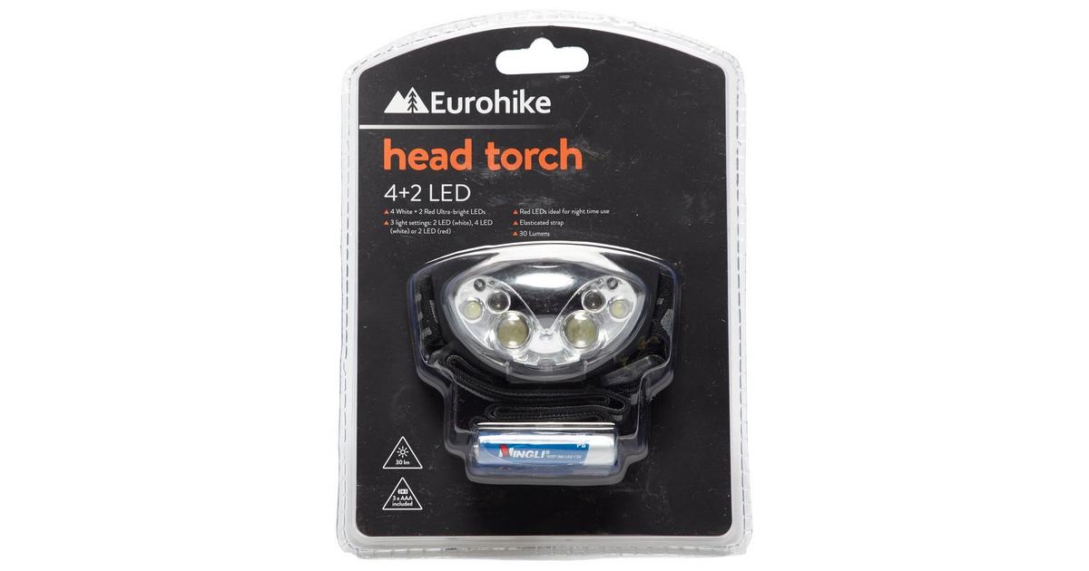 Black Eurohike 6 LED Head Torch