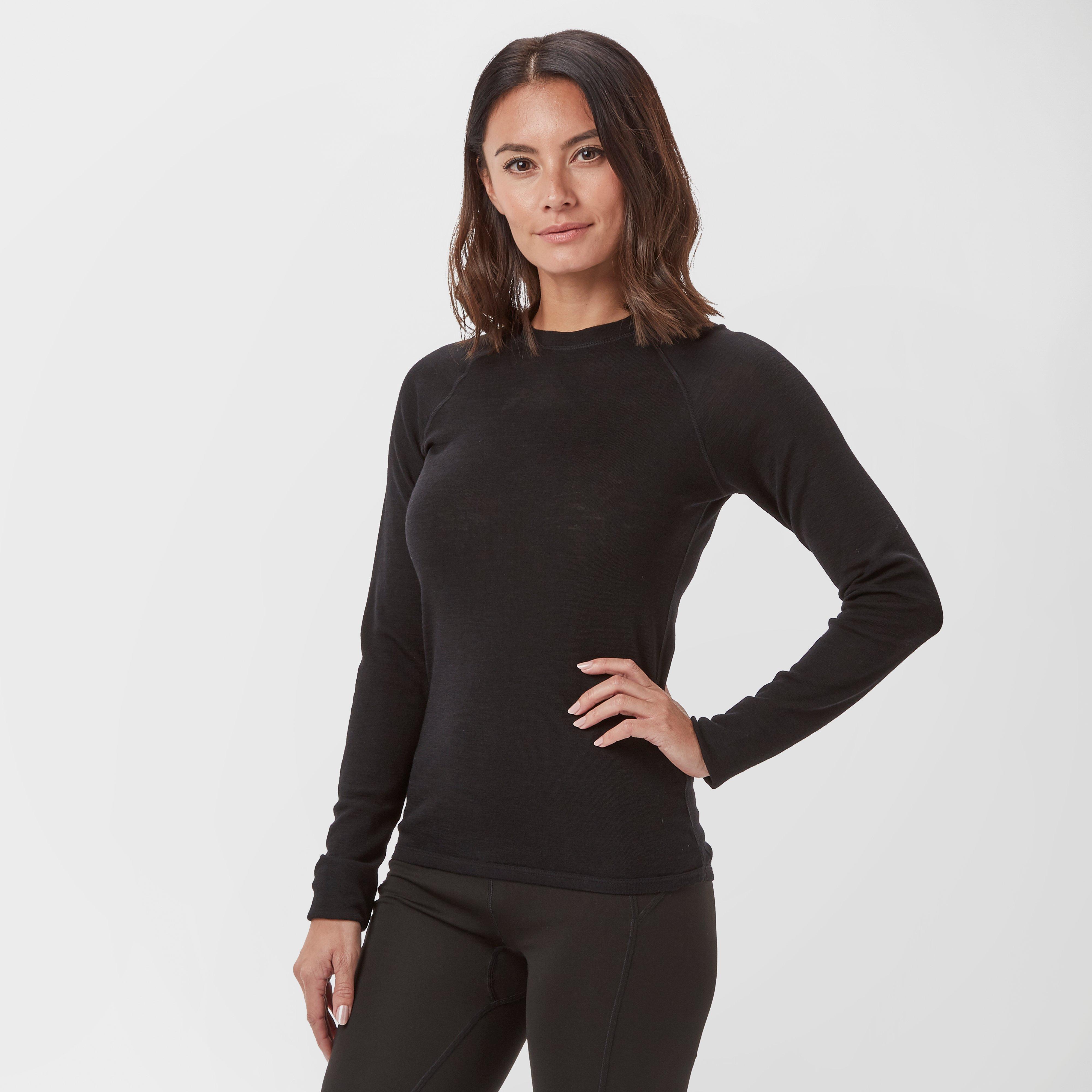 Technicals Technicals Womens Merino Long-Sleeve Crew Neck - Black, Black Technicals Technicals Womens Merino Long-Sleeve Crew Neck - Black, Black