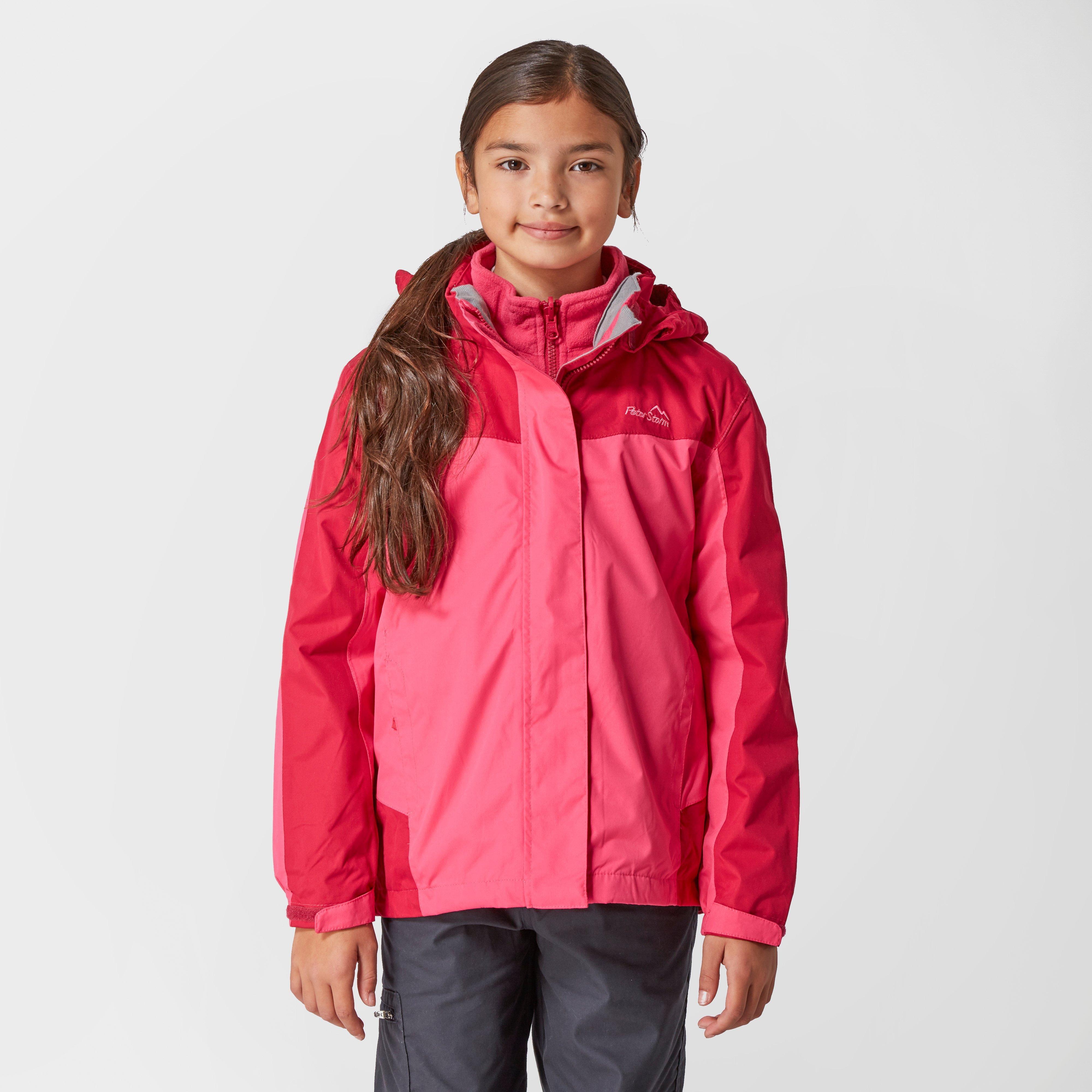 Peter Storm Kids' Beat The Storm II 3 in 1 Jacket - Dark Pink, Dark ...