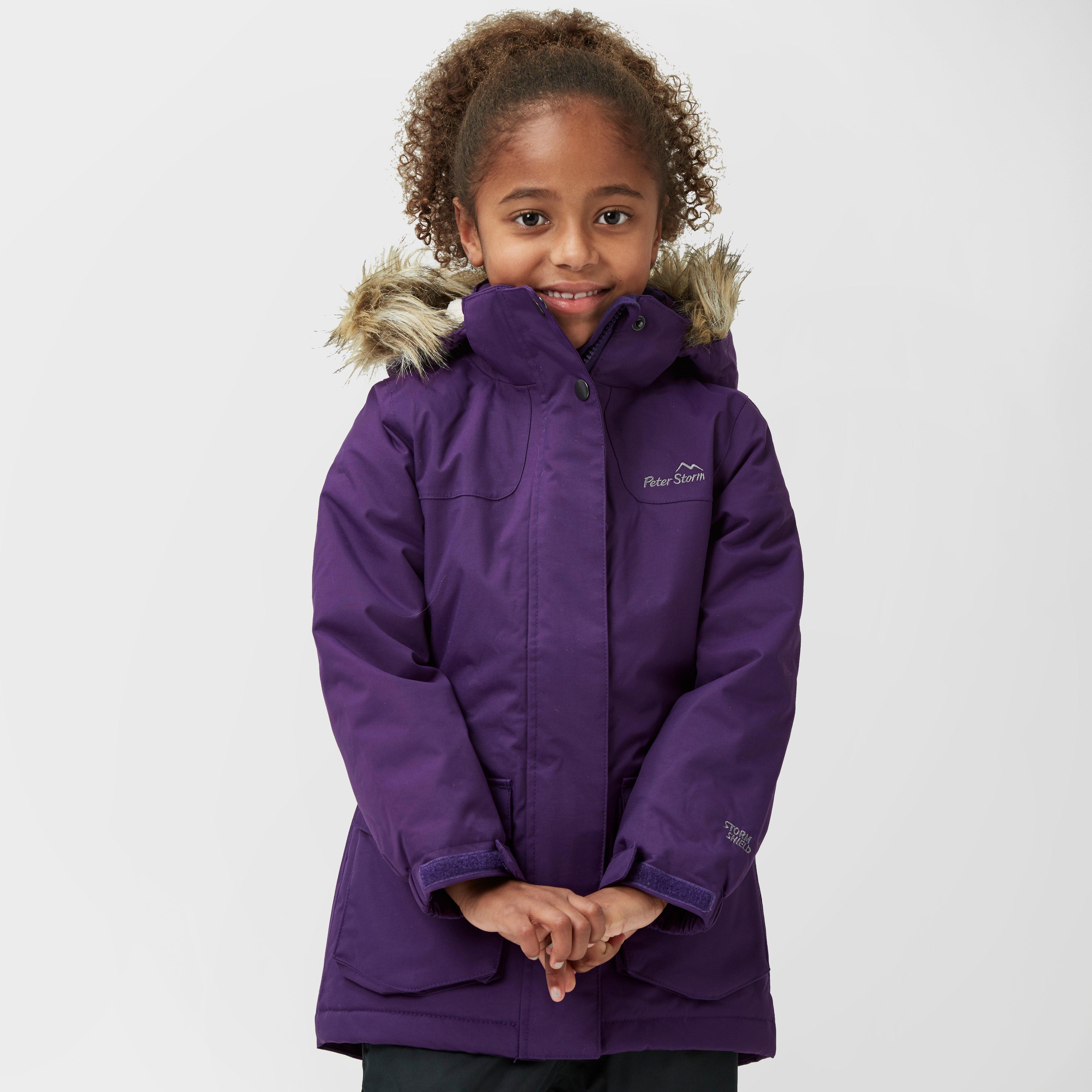 girls navy waterproof coat