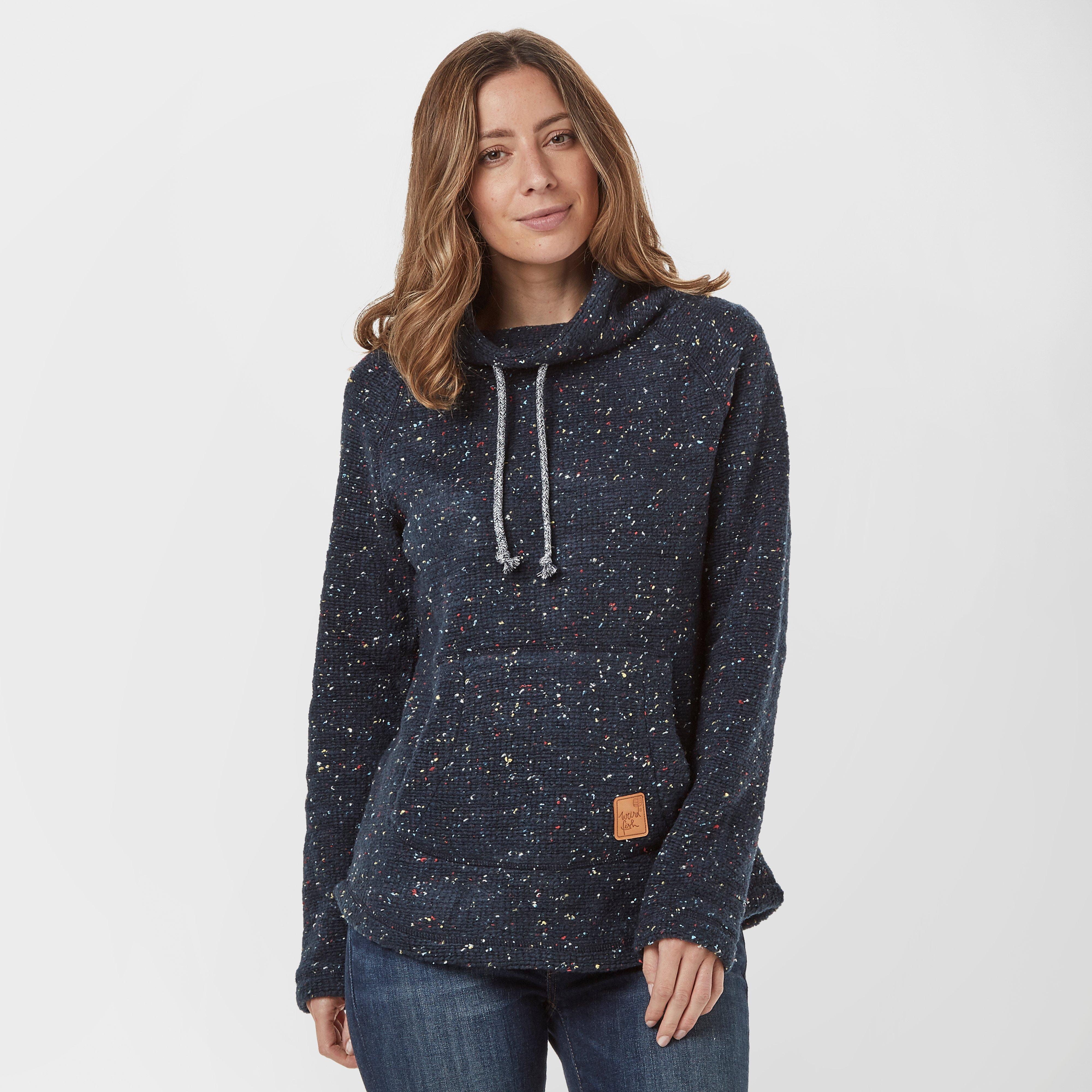 Weird Fish Weird Fish Womens Roskilde Funnel Neck Knitted Fleece - Navy, Navy Weird Fish Weird Fish Womens Roskilde Funnel Neck Knitted Fleece - Navy, Navy