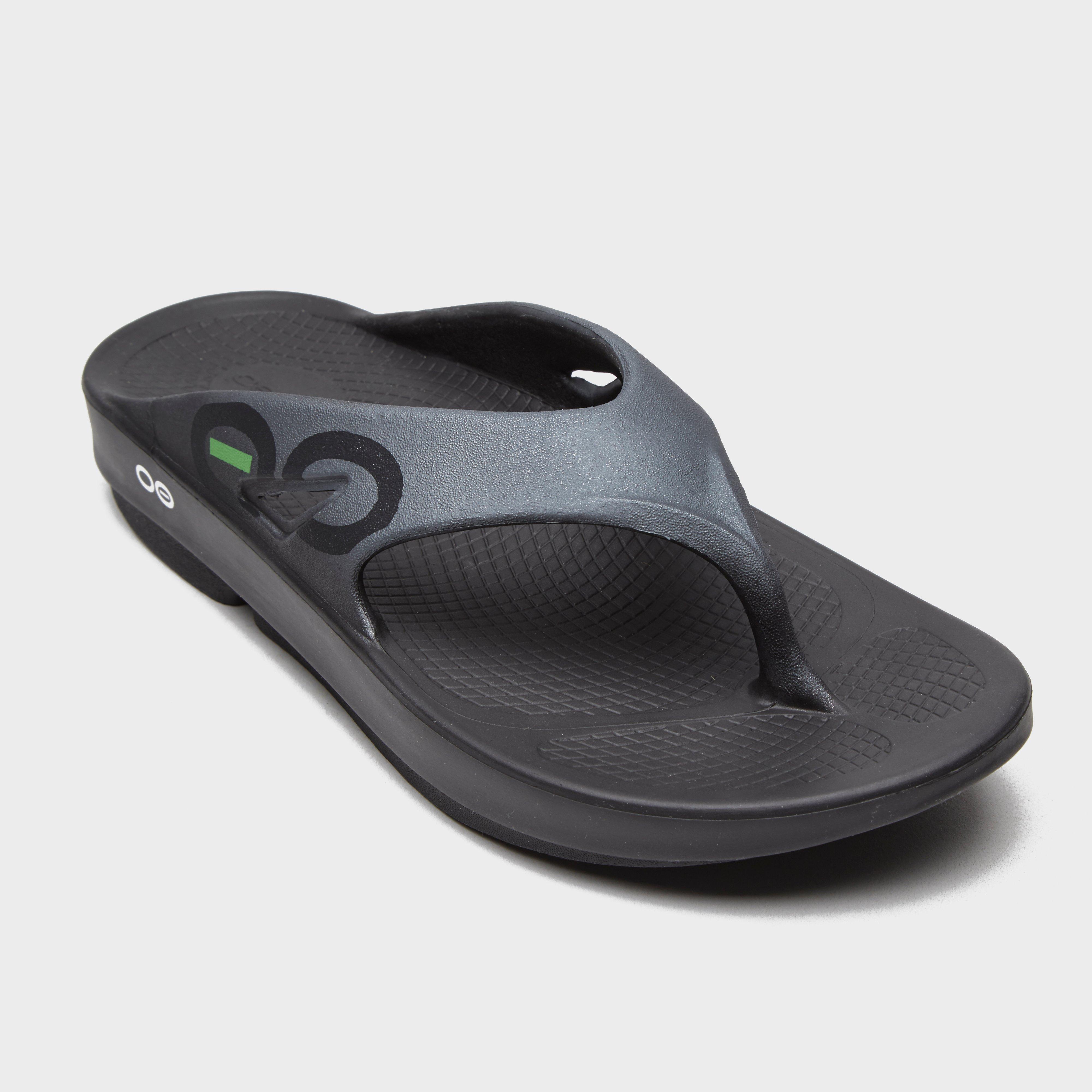 men's oofos flip flops