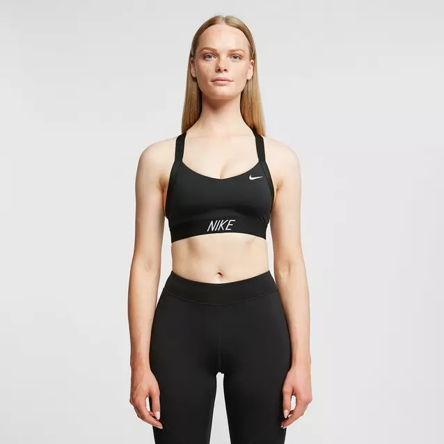 Nike training indy cheap logo bra in black