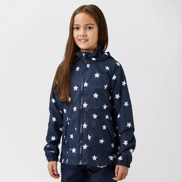 Girls navy 2025 waterproof jacket