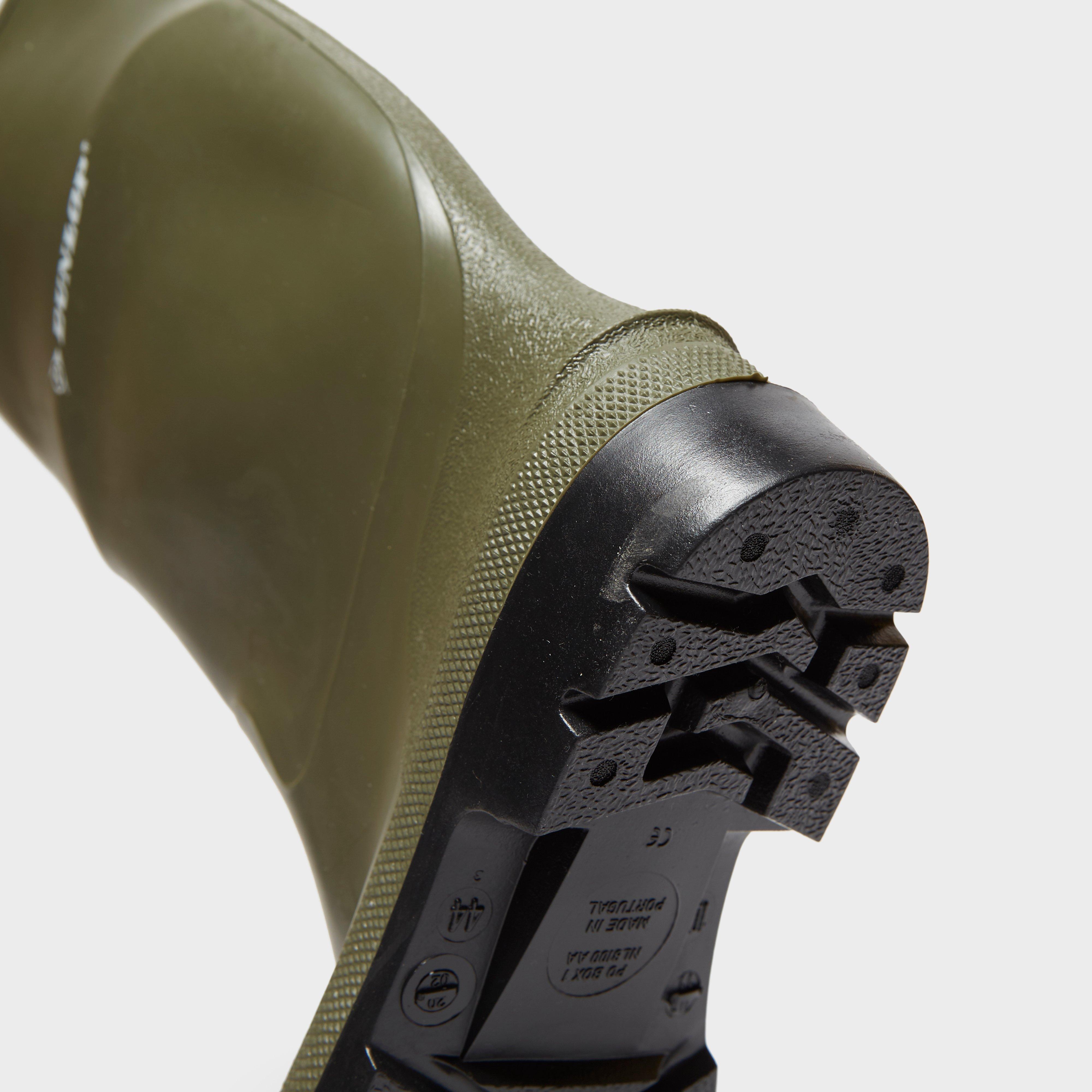 Dunlop Pricemastor PVC Wellington Boots - Men's Green Rain Boots, Size 11.5 US