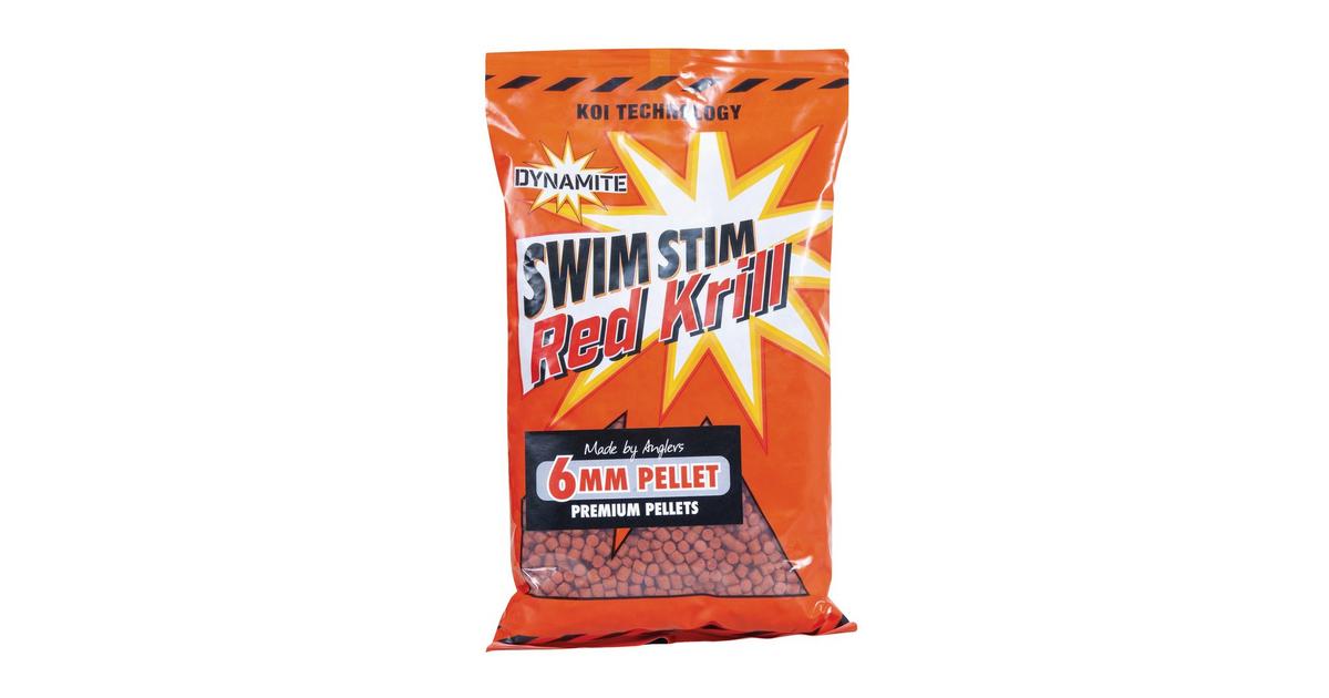 Dynamite Swim Stim Red Krill Sinking Carp Pellets, 6mm, 900