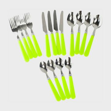 Green HI-GEAR 16 Piece Cutlery Set