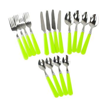 Green HI-GEAR 16 Piece Cutlery Set