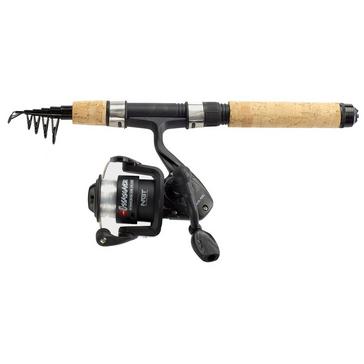 Black NGT Onamazu Mini Travel Telescopic Rod & Reel Combo