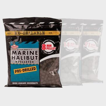 BLACK Dynamite Marine Halibut Pellets, Pre-Drilled 8mm (350g bag)