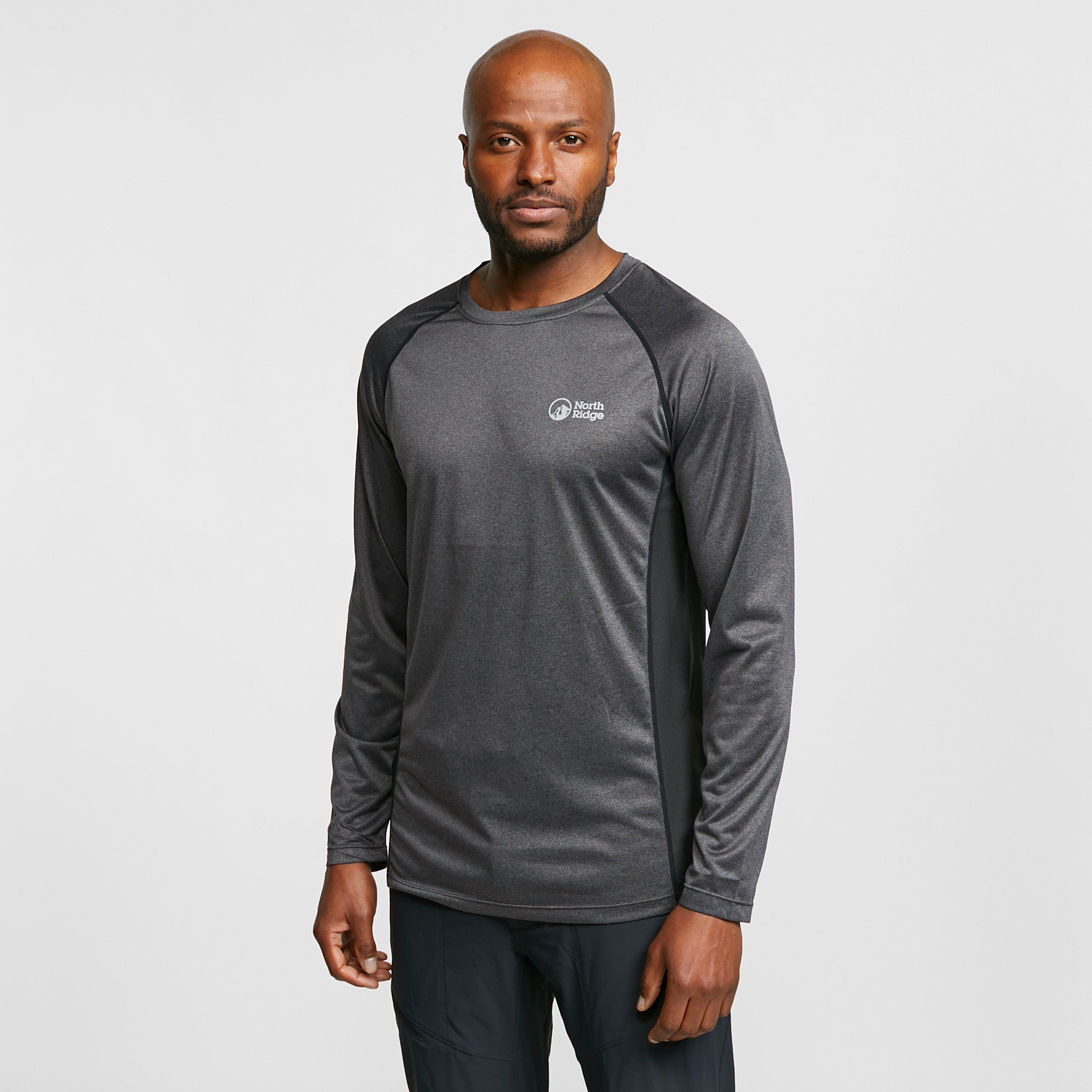 North Ridge North Ridge Mens Resistance Long Sleeve Baselayer, Grey North Ridge North Ridge Mens Resistance Long Sleeve Baselayer, Grey
