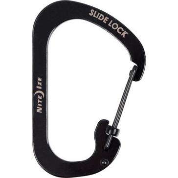 Black Niteize Slidelock Carabiner #4 (Stainless Steel)