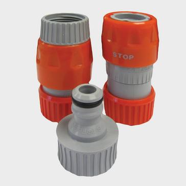 Orange Hitchman Mains Adaptor Hose Connectors