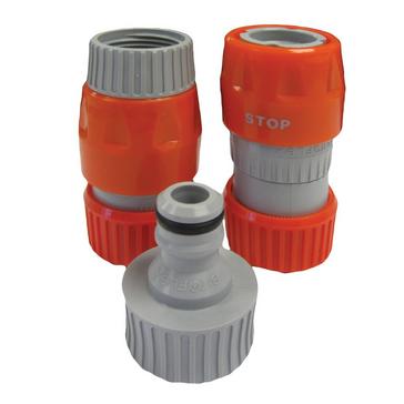 White Hitchman Mains Adaptor Hose Connectors