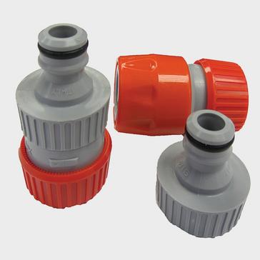 Grey Hitchman Aquaroll Mains Adaptor Extension Hose Connectors