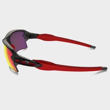 Red Oakley Flak 2.0 XL PRIZM Road Sunglasses (Matte Grey Smok