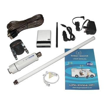 white Falcon WiFi Booster Long Range & WiFi Antenna and Router