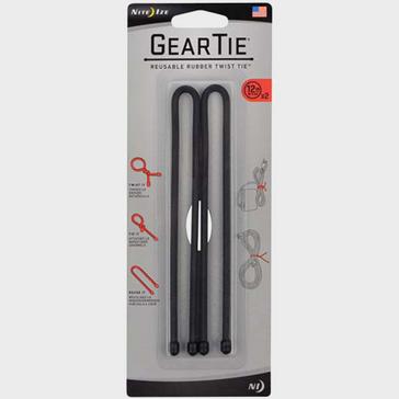Black Niteize Gear Tie© Reusable Rubber Twist Tie 12