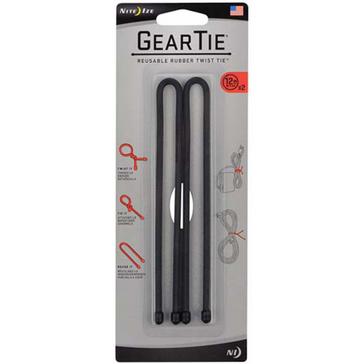 Black Niteize Gear Tie® Reusable Rubber Twist Tie 12