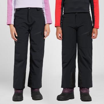 Black The Edge Kids' Vail Stretch Salopettes