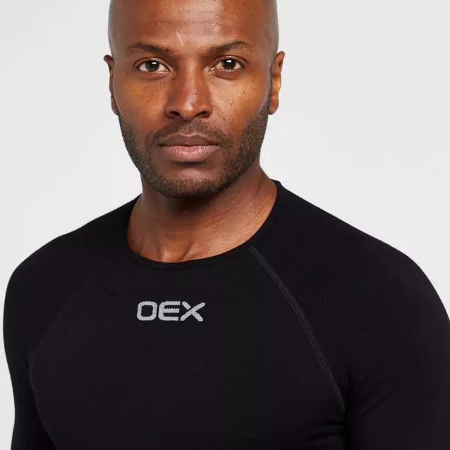 OEX Men s Barneo Long Sleeve Baselayer Top black