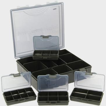 Black NGT Deluxe Tackle Box & Four Boxes Small