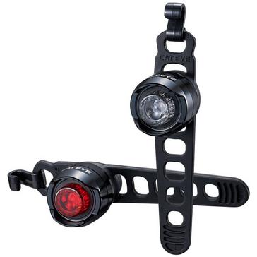 Black Cateye Orb Bike Light Set