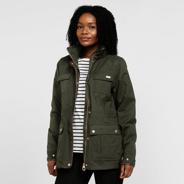 Green ladies store waterproof jacket