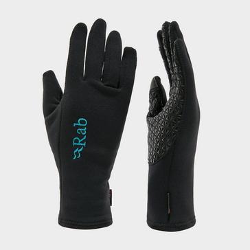 BLACK Rab Women's Power Stretch Contact Grip Gloves