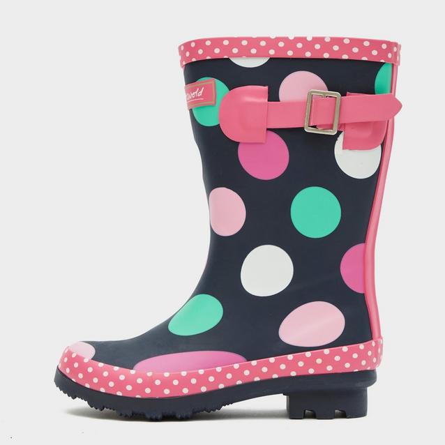 MULTI COTSWOLD Multicoloured Dotty Jnr Pull On Wellington Boots image 1